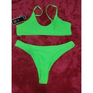 NWT Bikini set xl, neon green, cheeky